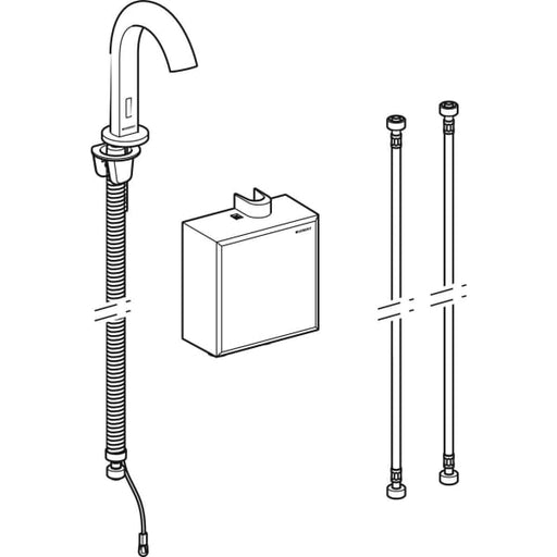 Geberit Vertriebs - Piave WT-Arm., Standmont., Generator mit AP-Funkt.Box, m.Misch., schwarz matt