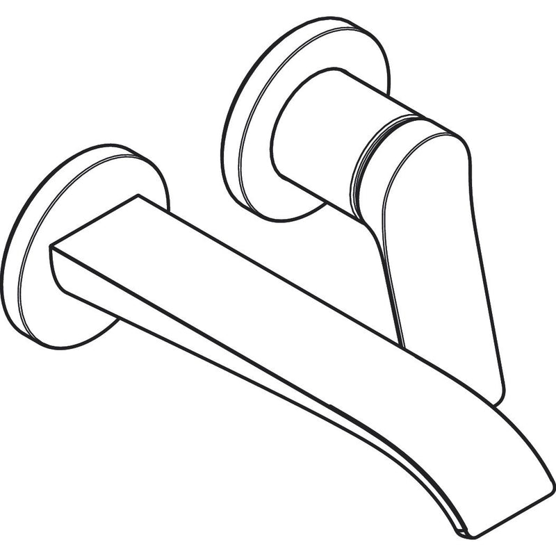 Hansgrohe - 2-Loch Waschtischmischer Unterputz VIVENIS F-Set 195 mm Auslauf mattschwarz