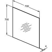 Ideal Standard - Spiegel MIRROR&LIGHT, 700x4x700mm