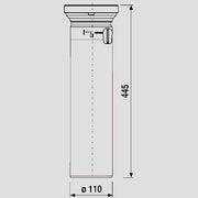 Sanitärtechnik Eisenberg - Sanit�rtechnik Eisenberg PP-WC-Anschlussstutzen DN 100 400mm, m.verriegelbarem rat blocker