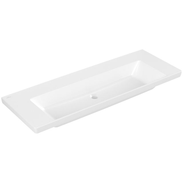 VILLEROY & BOCH - Schrankwaschtisch Subway 3.0 1300x 470mm Rechteck ohne Überlauf Weiß Alpin