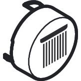 Hansgrohe - Druckknopf Symbol Kopfbrause Rain groß mattweiß