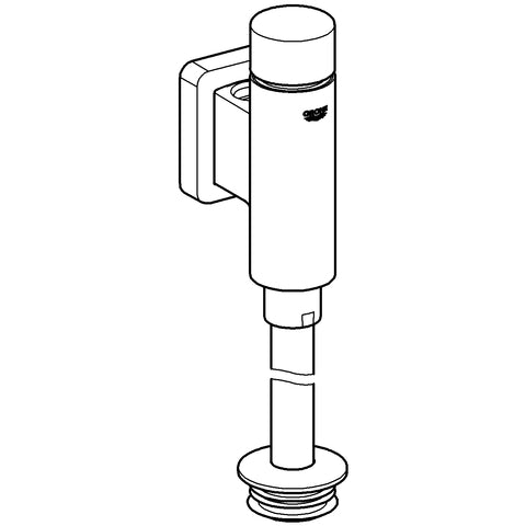 Grohe - Urinal-Druckspüler RONDO 37342 mit Vorabsperrung Behördenausf. chrom