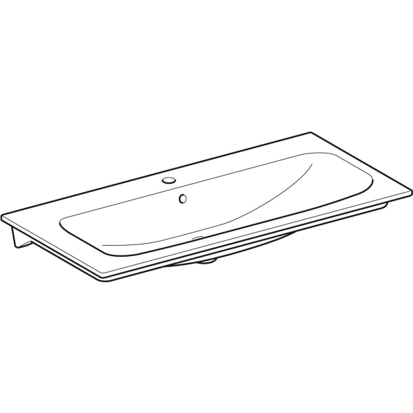 Geberit Vertriebs - RENOVA Nr.1 Plan Möbel-WT Slim 1000x480mm, m. Hl., m. Ül., weiß, Tect