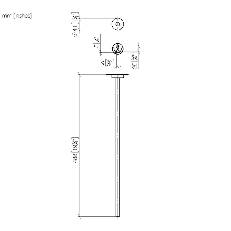 Dornbracht - Handtuchhalter 520mm 1tlg. META 02 83211979-06 495x110x70 platin gebürstet