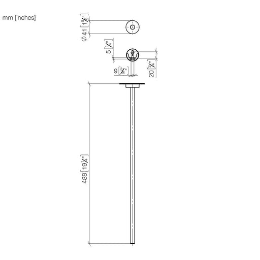 Dornbracht - Handtuchhalter 520mm 1tlg. META 02 83211979-06 495x110x70 platin gebürstet