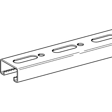 Sikla - Montageschiene 41x21x2mm 193709, (Länge: 6 M.), je Meter