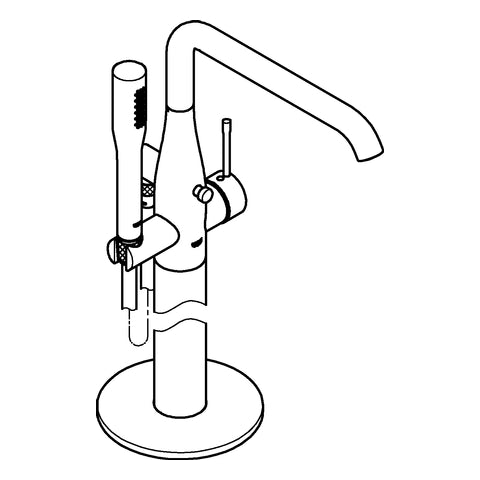 Grohe - EH-Wannenbatterie ESSENCE 23491 Bodenmontage FMS für 45984 chrom