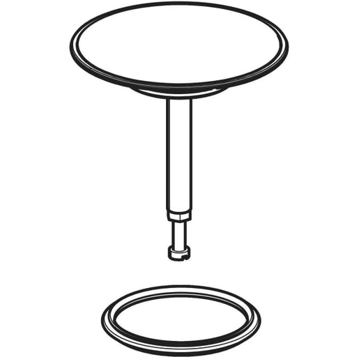 Geberit Vertriebs - Ventilstopfen d72/35x5,5 für BW Ablauf, weiß/chrg