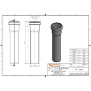 Gebr. Ostendorf - HTsafeEM Rohr DN 40 x 1000 mm