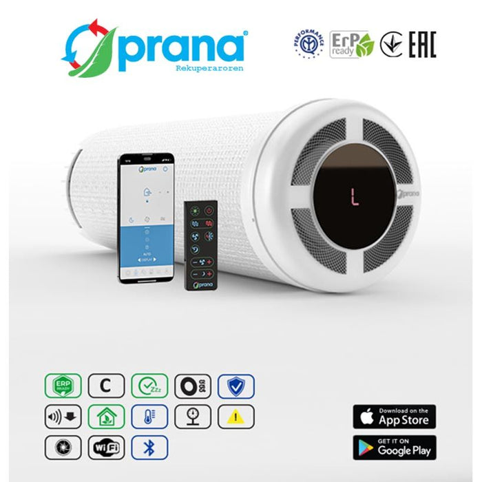 Dezentrale Lüftungsanlage mit Wärmerückgewinnung Prana 200C ERP
