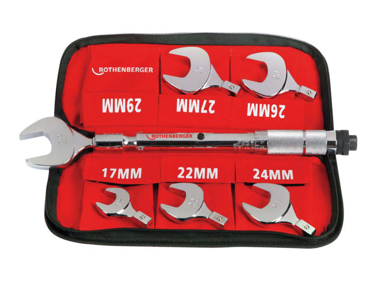 Rothenberger - DREHMOMENT-SCHLÜSSELSET 17-29 MM - Drehmoment-Gabelschlüssel-Set für Bördelverbindungen an Kälte- und Klimaanlagen