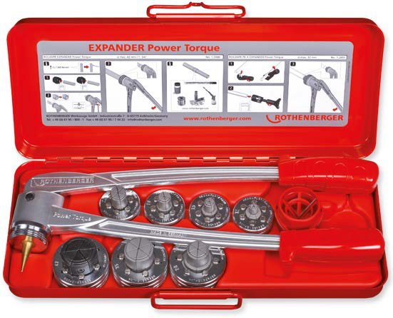 Rothenberger - EXPANDER ROLOCK POWER TORQUE - Rohraufweitgerät mit Schnellwechselsystem für Kupfer-, Aluminium- und Edelstahlrohre
