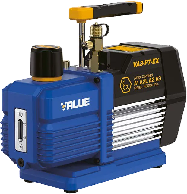 Value - VALUE VAKUUMPUMPE VA3-P7-EX - ATEX-zertifizierte Universal-Vakuumpumpe für brennbare Kältemittel