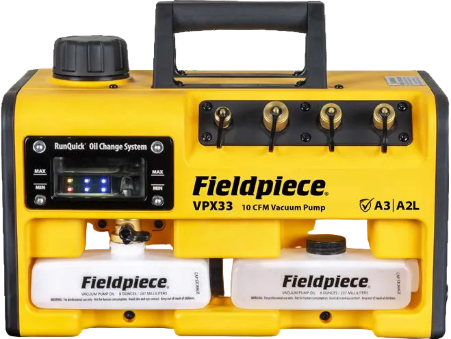 Fieldpiece - FIELDPIECE VPX33EU - ATEX-zertifizierte Hochleistungs-Vakuumpumpe für A2L- und A3-Kältemittel