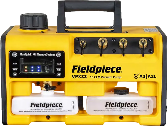 Fieldpiece - FIELDPIECE VP633EU RUNQUICK - ATEX-zertifizierte Vakuumpumpe für A2L- und A3-Kältemittel