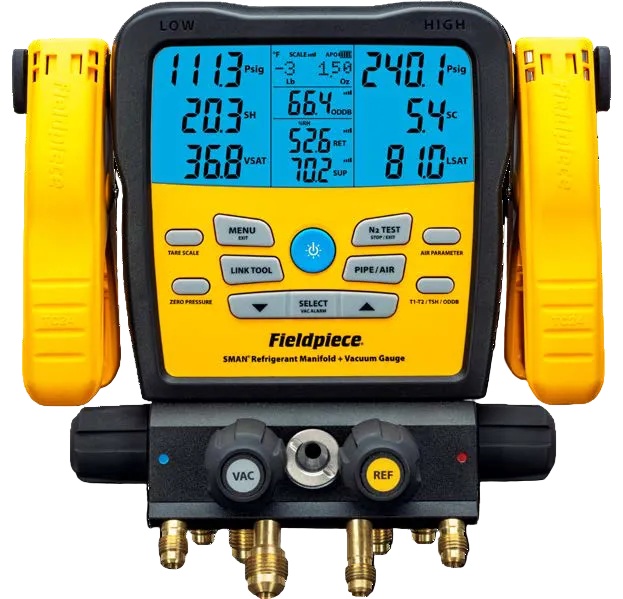 Fieldpiece - FIELDPIECE SM482VINT SMAN - Digitale 4-Wege-Monteurhilfe mit integriertem Datenlogger und Vakuummeter