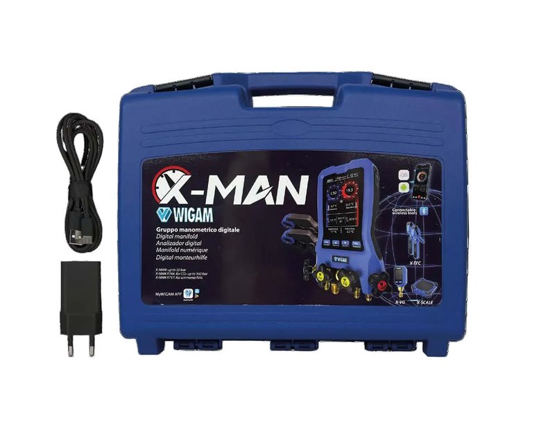 Wigam - WIGAM X-MAN-R744 TRANSKRITISCH - Elektronische 2-Wege- Manometerbatterie CO2