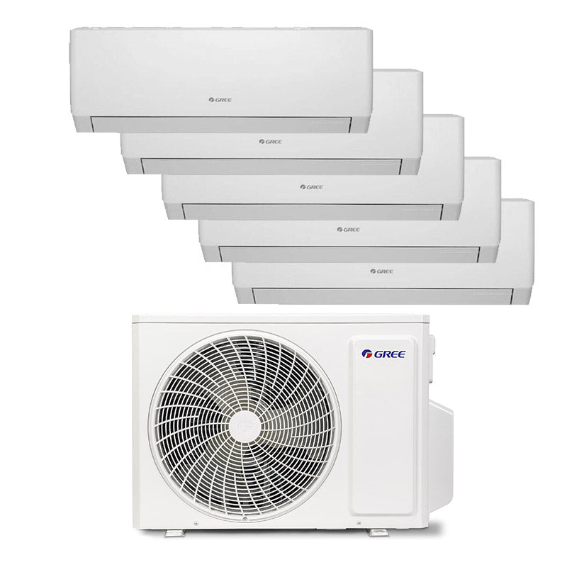 Gree - Pular Multi-Split Klimaanlage – 5 x Wandgerät + 1 Außengerät – inkl. WiFi