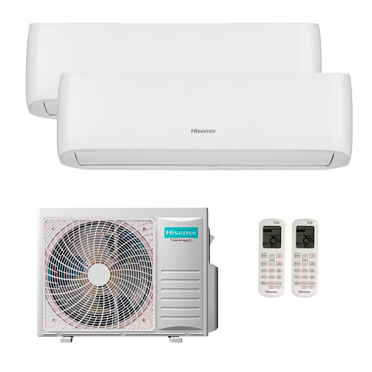 Hisense Easy Smart Multi-Split Klimaanlage – 2 x Wandgerät + 1 Außengerät – inkl. WiFi