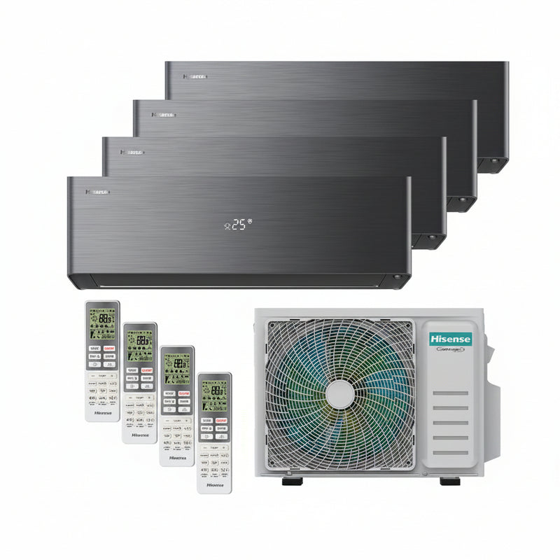 Hisense Energy Pro X schwarz Multisplit Klimaanlage für 4 Räume