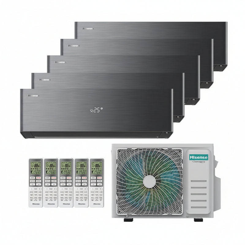 Hisense Energy Pro X schwarz Multisplit Klimaanlage für 5 Räume