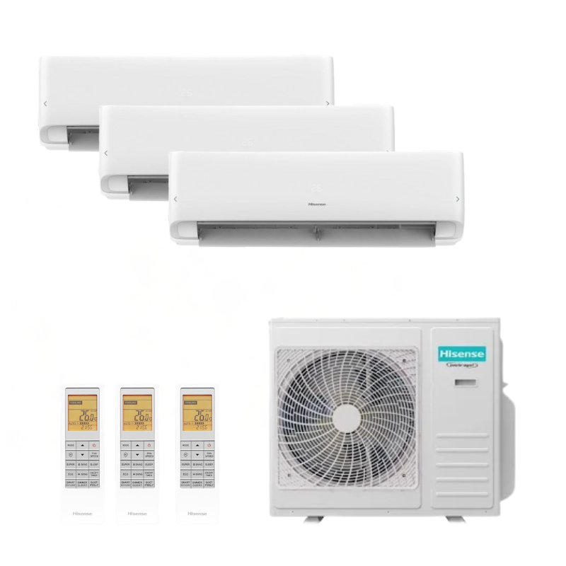 Hisense Expert Comfort Multisplit Klimaanlage für 3 Räume