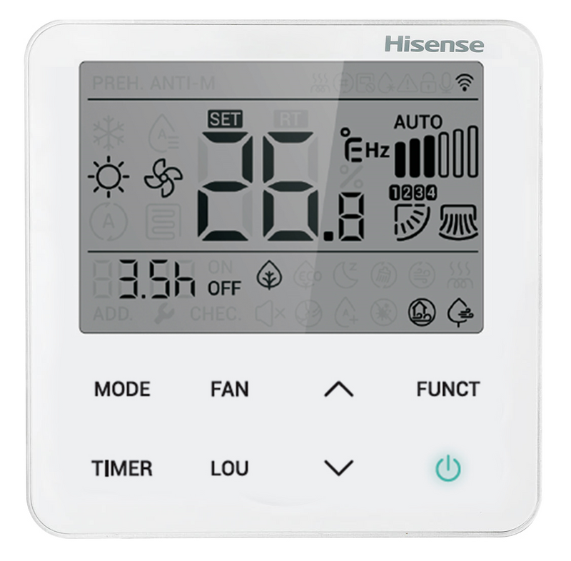 Hisense YXE-E01U (E) Soft-Touch Kabelfernbedienung für RAC/PAC