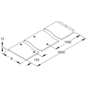 Kabelrinnen-Kabeltrassen Deckel Niedax 200x3000mm verzinkt