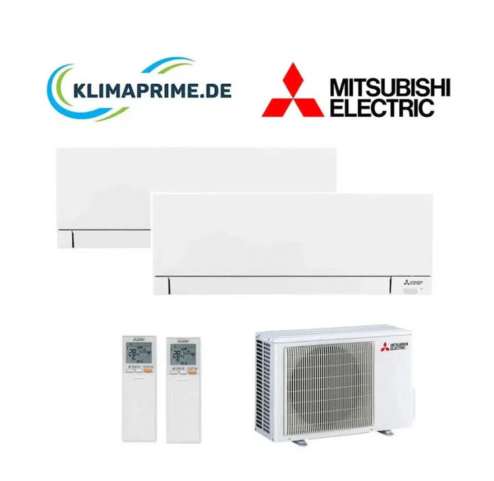 Mitsubishi Electric Klimaanlage Set 2 x Wandgerät 1,5/2,0 kW - MSZ-AY15VGKP + MSZ-AY20VGKP + MXZ-3F54VF