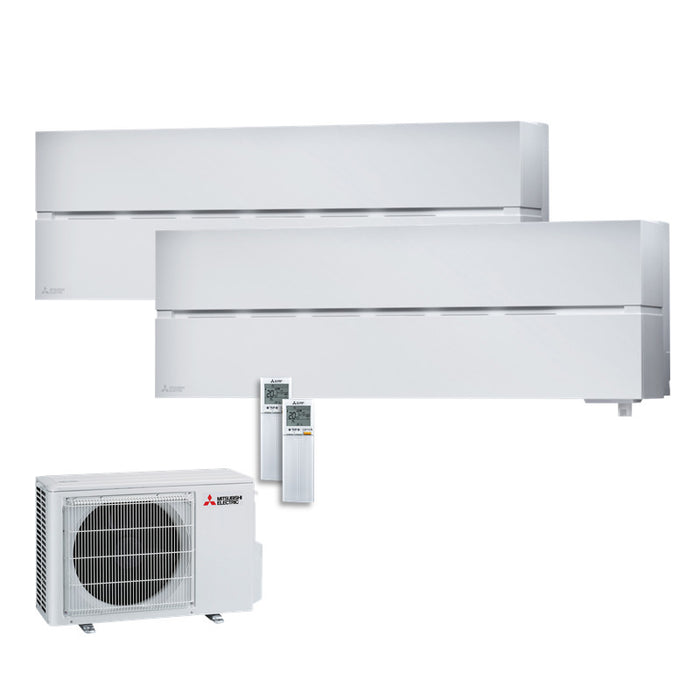 Mitsubishi Electric Klimaanlage Set 2 x Wandgerät 1,8/3,5 kW - MSZ-LN18VG2W + MSZ-LN35VG2W + MXZ-3F54VF