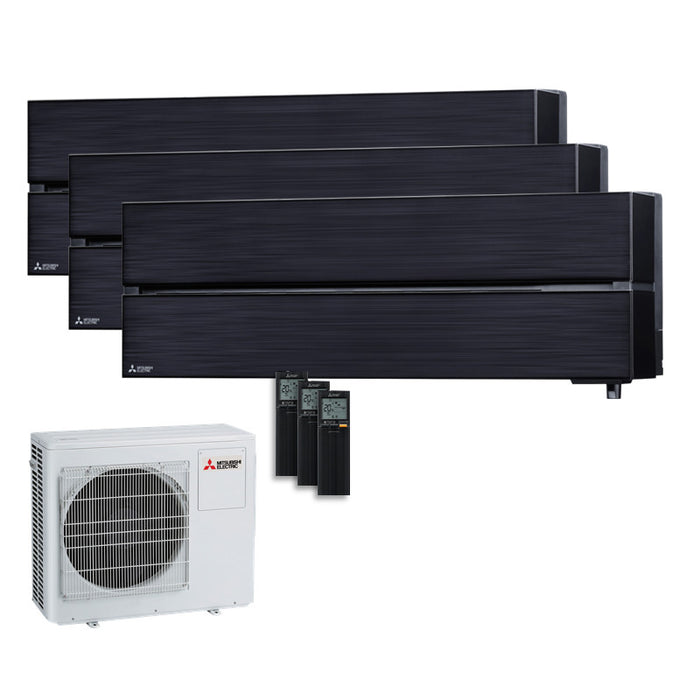 Mitsubishi Electric Klimaanlage Set 3 x Wandgerät 2,5/3,5kW - 2 x MSZ-LN25VG2B+MSZ-LN35VG2B+MXZ-3F68VF