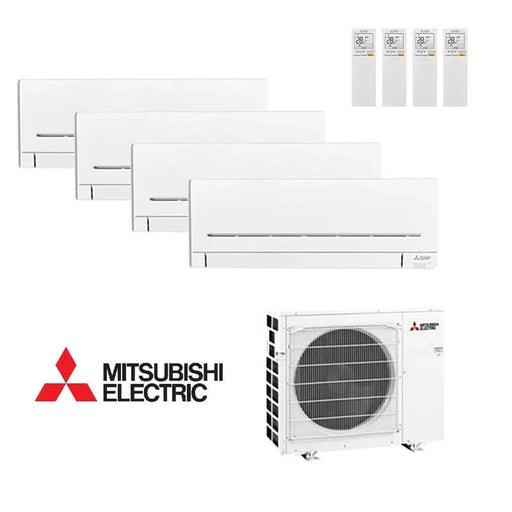 Mitsubishi Electric 4 x Wandgerät Set - 3 x MSZ-AP15VGK + MSZ-AP20VGK 1,5/2,0 kW + Außengerät MXZ-4F72VF3 R32 Inkl. Wifi