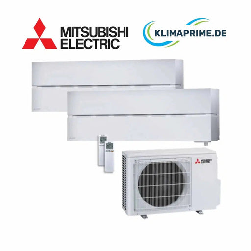 Mitsubishi Electric Klimaanlage Set 2 x Wandgerät 1,8/2,5 kW - MSZ-LN18VG2W + MSZ-LN25VG2W + MXZ-3F54VF4 - Wifi