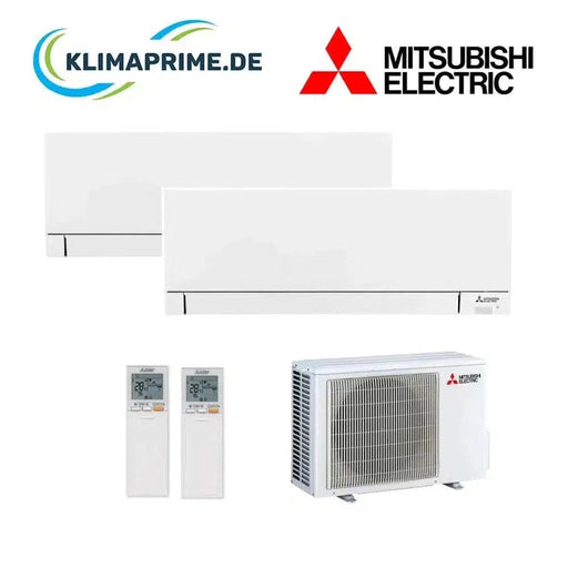 Mitsubishi Electric Klimaanlage Set 2 x Wandgerät 2,0 kW - 2 x MSZ-AY20VGKP + MXZ-2F33VF - Wifi