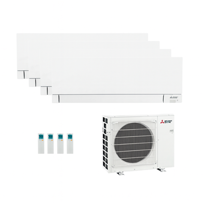 Mitsubishi Electric MSZ-AY Multi-Split-Klimaanlage – 4 x Wandgerät + 1 Außengerät inkl. Wifi