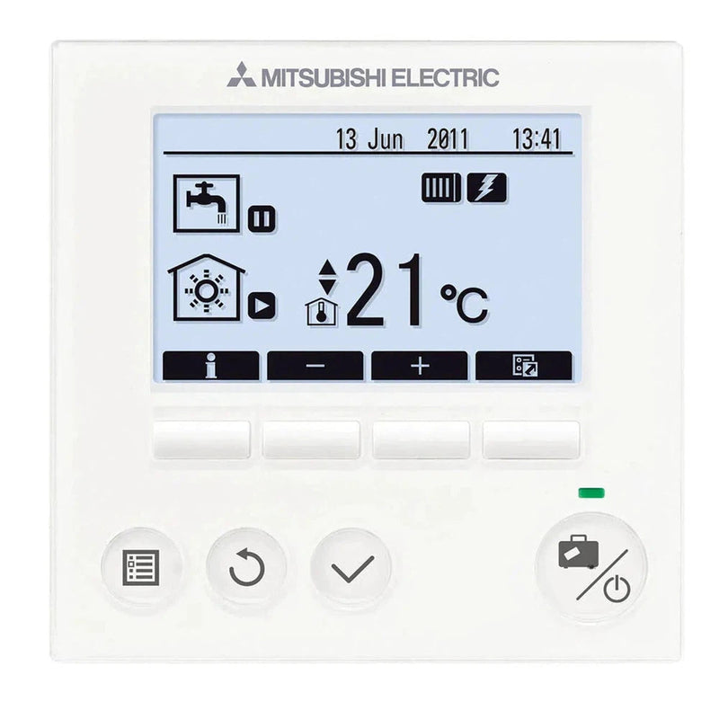 Mitsubishi Electric - Monoblock Wärmepumpe Set7.21 5,0 kW Heizen Ecodan Power Inverter mit Hydromodul mit 9,0 kW Heizstab PUZ-WM50YAA + EHSD-YM9ED