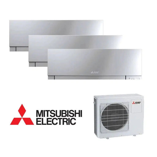 Mitsubishi Electric Premium Wandgerät Set - 3 x MSZ-EF25VGKS 2,5 kW + Außengerät MXZ-3F68VF3 R32 Klimaanlage Wifi Inklusive