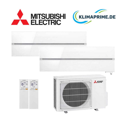 Mitsubishi Electric Set 2 Wandgeräte Diamond WiFi 1,8/2,5 kW MSZ-LN18VG2W +MSZ-LN25VG2W +MXZ-2F42VF