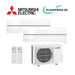 Mitsubishi Electric Set 2 Wandgeräte Diamond WiFi 1,8/5,0 kW - MSZ-LN18VG2W + MSZ-LN50VG2W+MXZ-3F54VF