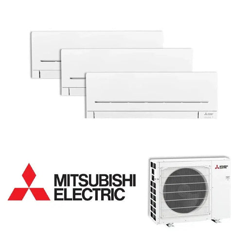 Mitsubishi Electric Wandgerät Set 3 x MSZ-AY25VGK 2,5 kW + Außengerät MXZ-3F68VF R32 Klimaanlage Inkl. Wifi