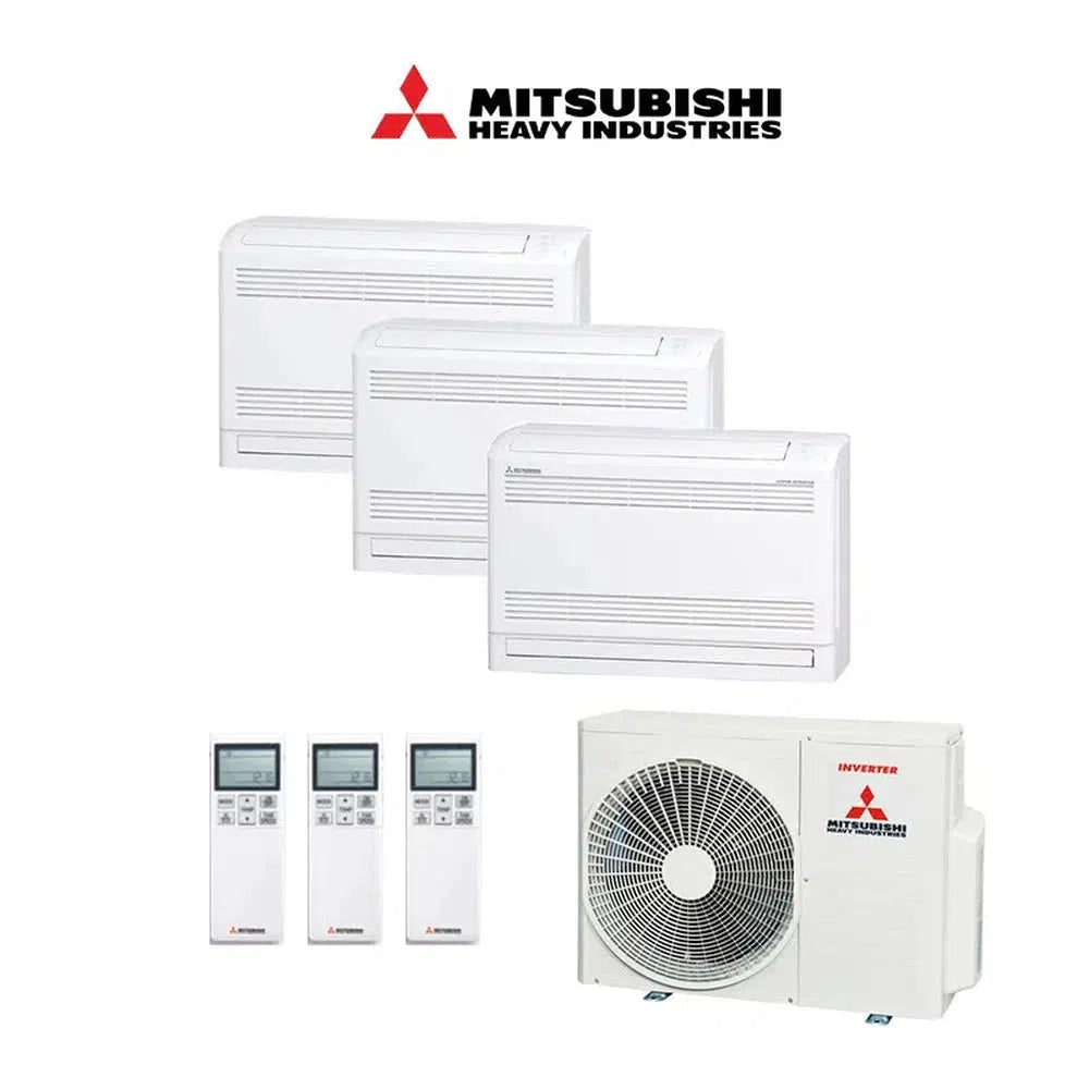 Mitsubishi Heavy Industries Set 3x Truhengeräte 2,5 kW - SRF25ZS-W + Außengerät SCM60ZS-W R32 Klimaanlage