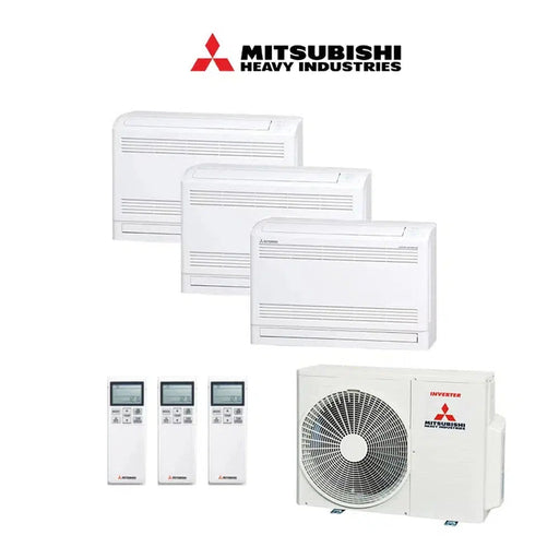 Mitsubishi Heavy Industries Set 3x Truhengeräte 2,5 kW - SRF25ZS-W + Außengerät SCM60ZS-W R32 Klimaanlage