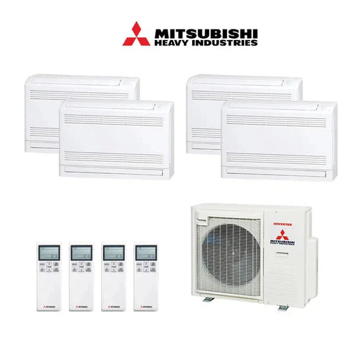 Mitsubishi Heavy Industries Set 4x Truhengeräte 2,5 kW - SRF25ZS-W + Außengerät SCM80ZS-W R32 Klimaanlage