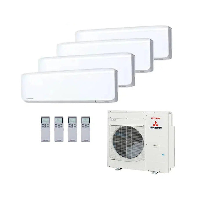 Mitsubishi Heavy Industries Set 4x Wandgeräte 2/2,5 kW - 2x SRK20ZS-WF + 2x SRK25ZS-W + Außengerät SCM80ZS-W R32 Klimaanlage Inkl. Wifi