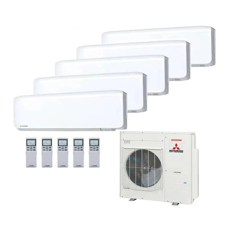 Mitsubishi Heavy Industries Set 5x Wandgeräte 2KW - SRK20ZS-WF + Außengerät SCM100ZS-W R32 Klimaanlage Inkl. Wifi