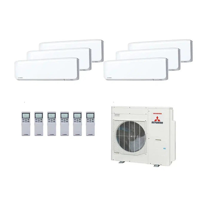 Mitsubishi Heavy Industries Set 6x Wandgeräte 2/2,5 kW - 3x SRK25ZS-WF + 3x SRK20ZS-WF + Außengerät SCM125ZM-S R410A Klimaanlage Inkl. Wifi