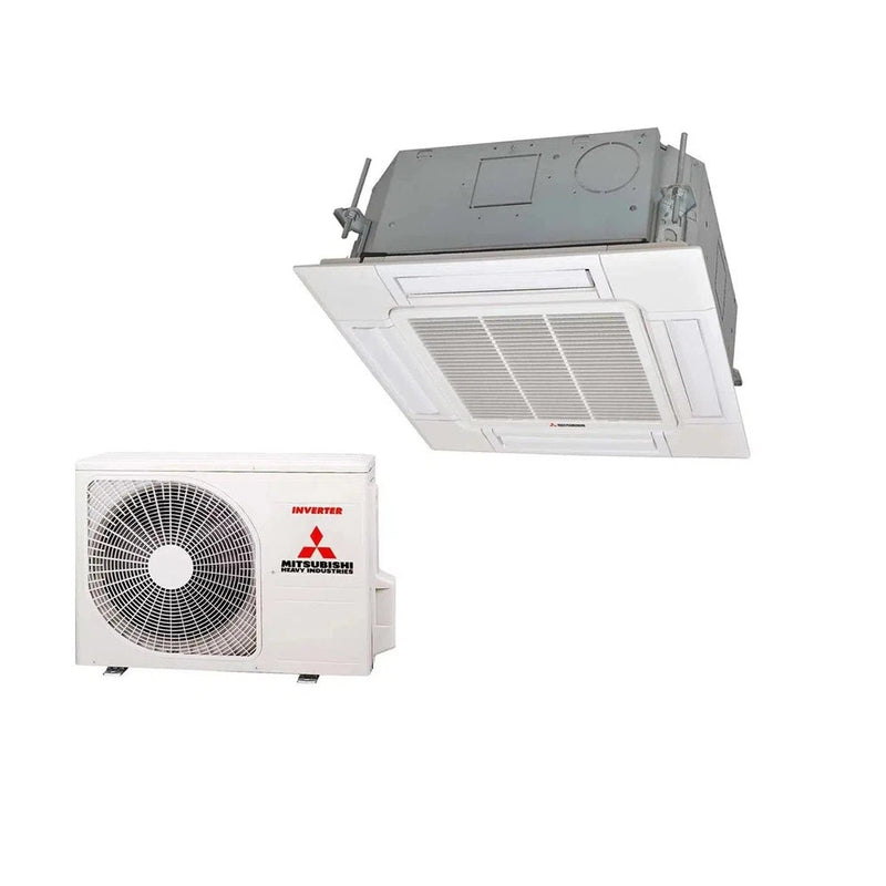 Mitsubishi Heavy Industries Set Deckenkassette Euroraster Standardpaneel 2,5 kW - FDTC25VH + Außengerät SRC25ZS-W1 R32 Klimaanlage