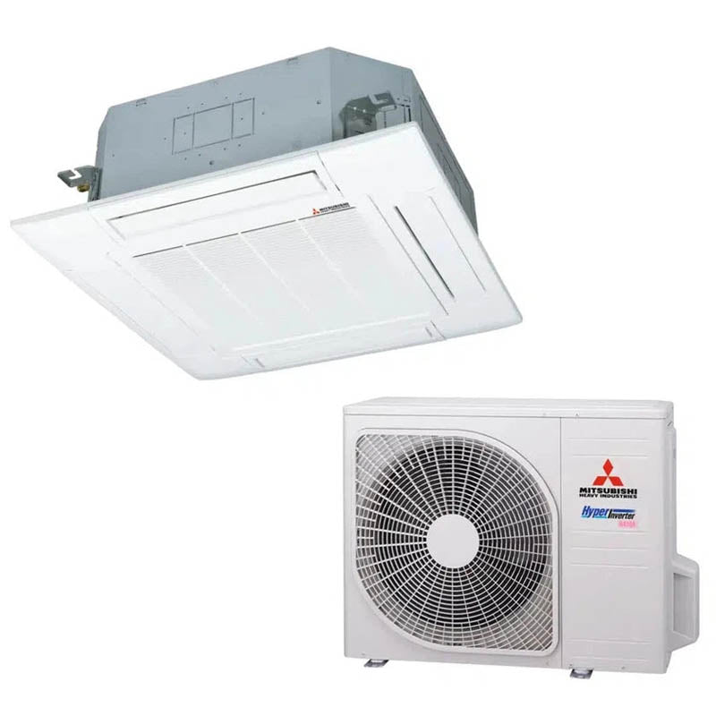 Mitsubishi Heavy - Set Deckenkassette Standardpaneel 5,0 kW - FDT50VH + Außengerät SRC50ZSX-W R32 Klimaanlage