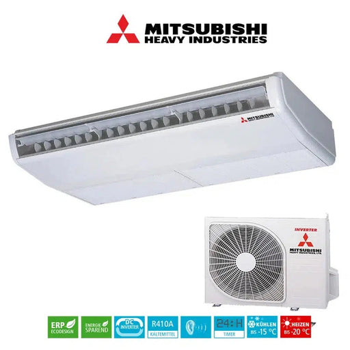 Mitsubishi Heavy Industries Set Deckenunterbaugerät 4,0KW - FDE40VH + Außengerät SRC40ZSX-W R32 Klimaanlage